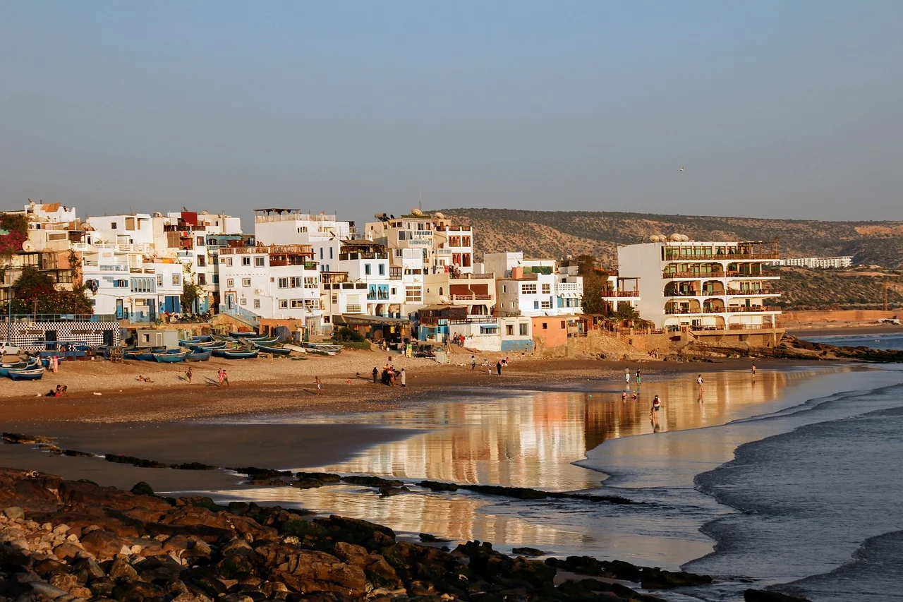 Bästa surfläger i Taghazout utsikt från byn